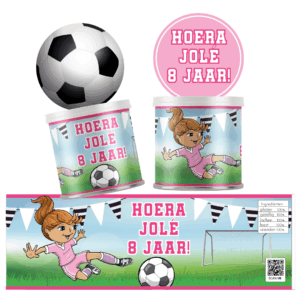 voetbal meisjes Pringles wikkel